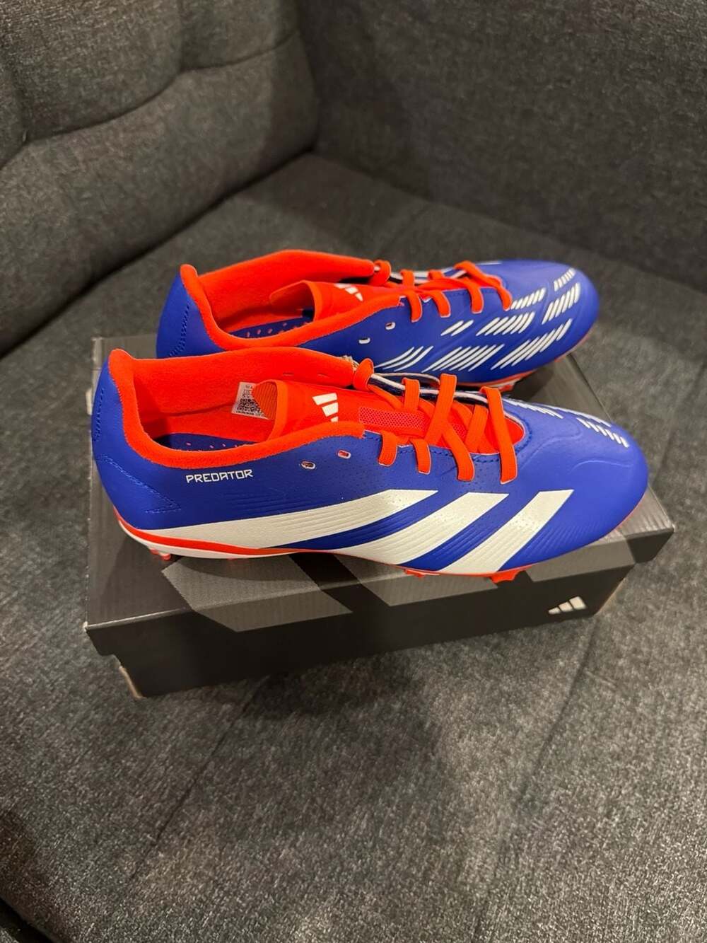 adidas Predator League FG J Junior Soccer Cleats Blue Red White ID0911 - 5.5Y